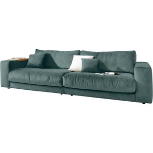 Big-Sofa 3C CANDY Enisa II Sofas Gr. B/H/T: 290 cm x 86 cm x 127 cm, Flachgewebe, blau (petrol) XXL Sofas
