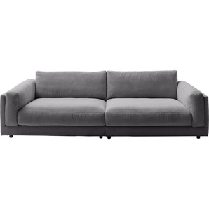 Big-Sofa 3C CANDY Karalis Sofas Gr. B/H/T: 294 cm x 85 cm x 150 cm, Cord, grau (dunkelgrau) XXL Sofas auch in Cord-Bezug, lose Kissen, loungige Bequemlichkeit