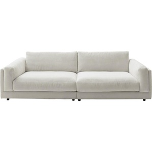 Big-Sofa 3C CANDY Karalis Sofas Gr. B/H/T: 294 cm x 85 cm x 150 cm, Cord, grau (hellgrau) XXL Sofas auch in Cord-Bezug, lose Kissen, loungige Bequemlichkeit