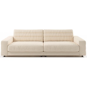 Big-Sofa 3C CANDY Stripes Sofas Gr. B/H/T: 296 cm x 83 cm x 125 cm, Chenille-Struktur, beige (natur) XXL Sofas