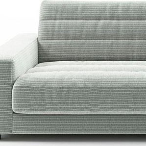 Big-Sofa 3C CANDY Stripes Sofas Gr. B/H/T: 296 cm x 83 cm x 125 cm, Chenille-Struktur, grau XXL Sofas Lose Rückenkissen, mit feiner Quersteppung