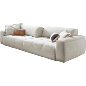 Big-Sofa 3C CANDY Yoshy Sofas Gr. B/H/T: 298 cm x 74 cm x 120 cm, Cord, grau (hellgrau) XXL Sofas Zwei Sitztiefen durch verstellbare Rückenlehne, Bezug in Cord