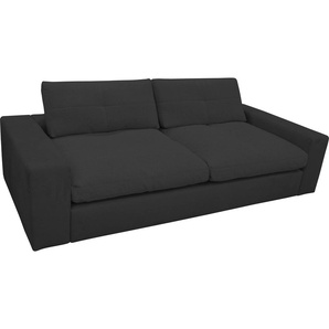 Big-Sofa ALINA Sandy Sofas Gr. B/H/T: 265 cm x 84 cm x 123 cm, Chenille EQE, grau (anthrazit eqe 139) XXL Sofas in Cord, mit losen Sitz und Rückenkissen