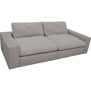 Big-Sofa ALINA Sandy Sofas Gr. B/H/T: 265 cm x 84 cm x 123 cm, Chenille EQE, grau (hellgrau eqe 29) XXL Sofas in Cord, mit losen Sitz und Rückenkissen