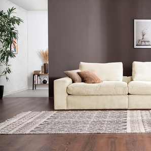 Big-Sofa ALINA Sandy Sofas Gr. B/T: 256 cm x 123 cm, Cord GCT, beige (creme gct 11) XXL Sofas 256 cm breit und 123 tief, in modernem Cordstoff