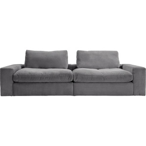 Big-Sofa ALINA Sandy Sofas Gr. B/T: 266 cm x 123 cm, Cord GCT, grau (dunkelgrau gct 79) XXL Sofas