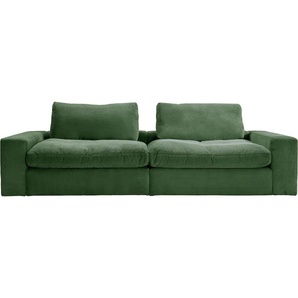 Big-Sofa ALINA Sandy Sofas Gr. B/T: 266 cm x 123 cm, Cord GCT, grün (olivgrün gct 333) XXL Sofas
