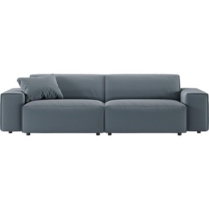 Big-Sofa ANDAS Glimminge Sofas Gr. B/H/T: 254 cm x 71 cm x 101 cm, Cord, blau (petrol) XXL Sofas