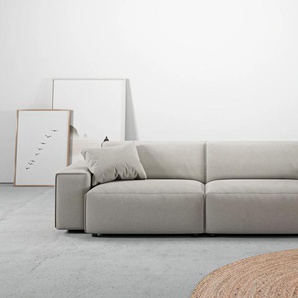 Big-Sofa ANDAS Glimminge Sofas Gr. B/H/T: 254 cm x 71 cm x 101 cm, Easy care, grau (hellgrau) XXL Sofas
