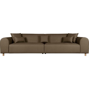 Big-Sofa ANDAS Svennis Sofas Gr. B/H/T: 314 cm x 83 cm x 98 cm, Filzoptik, braun XXL Sofas