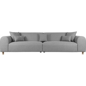 Big-Sofa ANDAS Svennis Sofas Gr. B/H/T: 314 cm x 83 cm x 98 cm, Struktur, grau (hellgrau) XXL Sofas in 2 Bezugsqualitäten, BTH: 3149883 cm