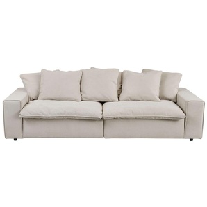 Big-Sofa ANDAS Venslev Sofas Gr. B/H/T: 260 cm x 83 cm x 120 cm, Struktur, beige (cream) XXL Sofas Lounge-Sofa, mit extra tiefer Sitzfläche und losen Kissen