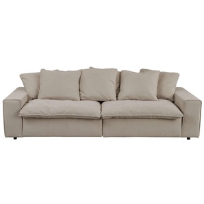 Big-Sofa ANDAS Venslev Sofas Gr. B/H/T: 260 cm x 83 cm x 120 cm, Struktur, beige XXL Sofas Lounge-Sofa, mit extra tiefer Sitzfläche und losen Kissen