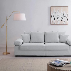 Big-Sofa ATLANTIC HOME COLLECTION Bjoern Sofas Gr. B/H/T: 233 cm x 88 cm x 111 cm, Cord, grau XXL Sofas mit Cord-Bezug, XXL-Sitzfläche, Federkern, frei im Raum stellbar