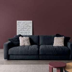 Big-Sofa BETYPE Be Comfy Sofas Gr. B/H/T: 264 cm x 84 cm x 126 cm, Breitcord, 264 cm x 126 cm (BxT), ohne Sitztiefenverstellung, blau (moonlight ocean) XXL Sofas verschiedene Tiefen und wahlweise mit manueller Sitztiefenverstellung