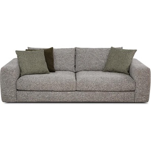Big-Sofa DESIGNWERK Parma Sofas Gr. B/H/T: 254 cm x 87 cm x 122 cm, Flachgewebe, grau XXL Sofas