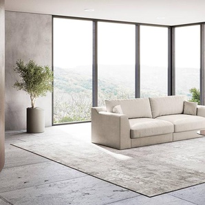Big-Sofa Beige/Kaschmir Webstoff Palila 274 x 90 x 112cm Modern