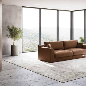 Big-Sofa Braun Microfaser Taeko 274 x 90 x 112cm Modern