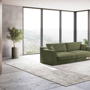 Big-Sofa Grün Cordstoff Lizza 274 x 90 x 112cm Modern