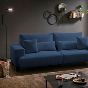 Big-Sofa EXXPO - SOFA FASHION Big Ayo Sofas Gr. B/H/T: 254 cm x 89 cm x 109 cm, Cord, blau (navy) XXL Sofas