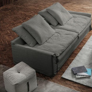 Big-Sofa FURNINOVA Sake Sofas Gr. B/H/T: 233 cm x 95 cm x 114 cm, Struktur, blau (soft blue) XXL Sofas