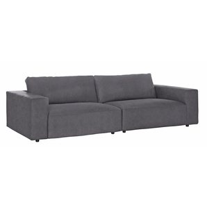 Big-Sofa GALLERY M BRANDED BY MUSTERRING LUCIA Sofas Gr. B/H/T: 292 cm x 81 cm x 124 cm, Microfaser CRONA, Standardnaht-Zweinadelnaht, grau (stone crona) XXL Sofas
