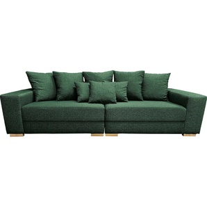 Big-Sofa GEPADE Adrian Sofas Gr. B/H/T: 275 cm x 93 cm x 100 cm, Flachgewebe, gleichschenklig, grün (tannengrün) XXL Sofas