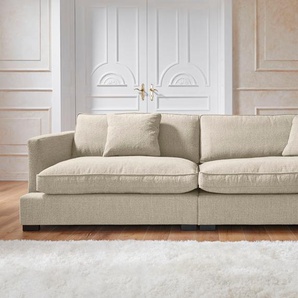 Big-Sofa GUIDO MARIA KRETSCHMER HOME&LIVING Annera Sofas Gr. B/H/T: 266 cm x 80 cm x 109 cm, Struktur grob, beige XXL Sofas weicher Sitzkomfort, mit extra tiefen Sitzflächen, Füllung Federn