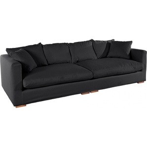 Big-Sofa GUIDO MARIA KRETSCHMER HOME&LIVING Pantin Sofas Gr. B/H/T: 266 cm x 80 cm x 113 cm, Struktur fein, grau (anthrazit) Big-Sofa XXL Sofas extra weich und kuschelig, Füllung mit Federn Daunen
