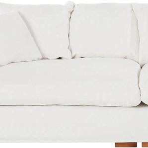 Big-Sofa GUIDO MARIA KRETSCHMER HOME&LIVING Pantin Sofas Gr. B/H/T: 266 cm x 80 cm x 113 cm, Struktur fein, weiß XXL Sofas extra weich und kuschelig, Füllung mit Federn Daunen