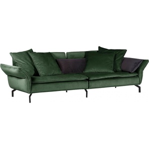 Big-Sofa GUTMANN FACTORY Sofas Gr. B/H/T: 300 cm x 87 cm x 109 cm, Samtoptik, grün (dunkelgrün) XXL Sofas