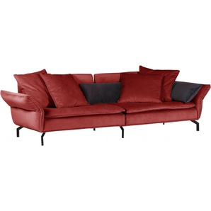 Big-Sofa GUTMANN FACTORY Sofas Gr. B/H/T: 300 cm x 87 cm x 109 cm, Samtoptik, rot XXL Sofas