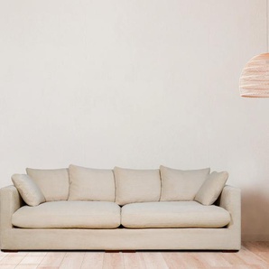 Big-Sofa HOME AFFAIRE Coray Sofas Gr. B/H/T: 266 cm x 80 cm x 113 cm, Cord, beige (sand) XXL Sofas