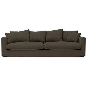 Big-Sofa HOME AFFAIRE Coray Sofas Gr. B/H/T: 266 cm x 80 cm x 113 cm, Struktur grob, grau (dark grey) XXL Sofas extra weich und kuschelig, Füllung mit Federn Daunen