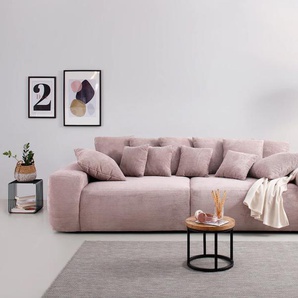 Big-Sofa HOME AFFAIRE Glamour Sofas Gr. B/H/T: 302 cm x 85 cm x 137 cm, Cord, rosa (rosé) XXL Sofas