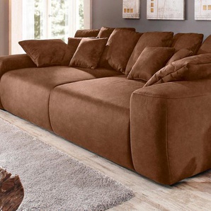 Big-Sofa HOME AFFAIRE Glamour Sofas Gr. B/H/T: 302 cm x 85 cm x 137 cm, Microfaser PRIMABELLE, braun (mocca) XXL Sofas