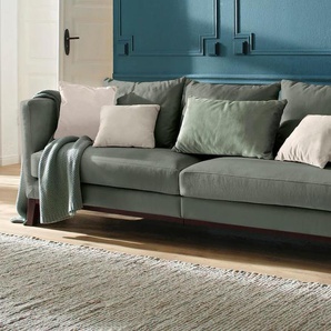 Big-Sofa HOME AFFAIRE Kim Sofas Gr. B/H/T: 250 cm x 77 cm x 87 cm, Samtstoff, grün XXL Sofas