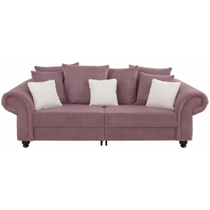 Big-Sofa HOME AFFAIRE King Henry Sofas Gr. B/H/T: 242 cm x 90 cm x 103 cm, Samtstoff, ohne Funktion, lila (lavendel) XXL Sofas