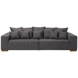 Big-Sofa HOME AFFAIRE Neapel Sofas Gr. B/H/T: 290 cm x 80 cm x 118 cm, Lu x us-Microfaser Nubuk, grau XXL Sofas
