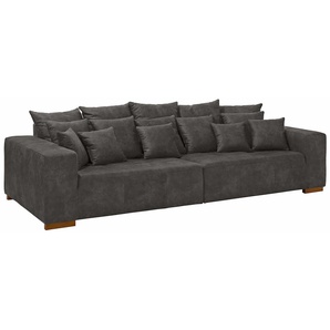 Big-Sofa HOME AFFAIRE Neapel Sofas Gr. B/H/T: 290 cm x 80 cm x 118 cm, Lu x us-Microfaser Vintageoptik, grau (anthrazit) XXL Sofas