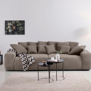 Big-Sofa HOME AFFAIRE Sundance Sofas Gr. B/H/T: 318 cm x 85 cm x 142 cm, Struktur Chenille, grau (taupe) XXL Sofas Polsterung für bis zu 140 kg pro Sitzfläche, auch mit Cord-Bezug