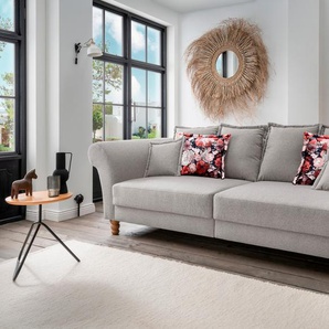 Big-Sofa HOME AFFAIRE Tassilo Sofas Gr. B/H/T: 266 cm x 95 cm x 110 cm, Struktur fein, Big-Sofa gerade, grau XXL Sofas