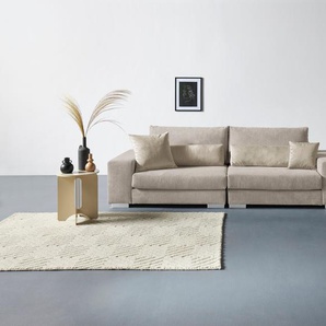 Big-Sofa HOME AFFAIRE Vasco Sofas Gr. B/H/T: 277 cm x 88 cm x 107 cm, Cord, beige XXL Sofas Breite 277 cm, inkl. 6-teiliges Kissenset, in Cord