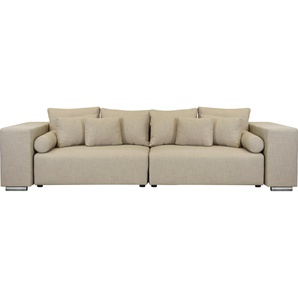 Big-Sofa INOSIGN Aliya Sofas Gr. B/H/T: 290 cm x 80 cm x 110 cm, Struktur, beige (creme) XXL Sofas