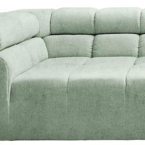 Big-Sofa INOSIGN Ancona B/T/H: 290/110/70 cm, grün (mint), B:290cm H:70cm T:110cm, Sofas, auffällige Steppung, inkl. 2 Zierkissen und verstellbaren Kopfstützen, Topseller