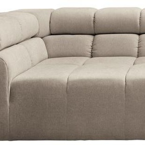 Big-Sofa INOSIGN Ancona Sofas Gr. B/H/T: 290 cm x 70 cm x 110 cm, Struktur, Recamiere links, ohne Sitzvorzug, grau (taupe) XXL Sofas auffällige Steppung, inkl. 2 Zierkissen und verstellbaren Kopfstützen