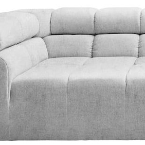 Big-Sofa INOSIGN Ancona Sofas Gr. B/H/T: 290 cm x 70 cm x 110 cm, Veloursstoff, Recamiere links, ohne Sitzvorzug, silberfarben (silber) XXL Sofas auffällige Steppung, inkl. 2 Zierkissen und verstellbaren Kopfstützen