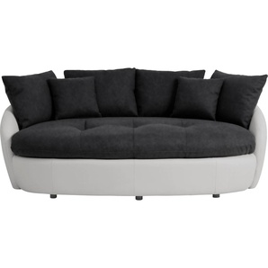 Big-Sofa INOSIGN Aruba Sofas Gr. B/H/T: 194 cm x 77 cm x 120 cm, Luxus-Microfaser, rot (lava, argent) XXL Sofas