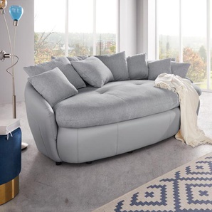Big-Sofa INOSIGN Aruba Sofas Gr. B/H/T: 238 cm x 79 cm x 140 cm, Microfaser-Feinstruktur, grau (light grey, argent) XXL Sofas grosszügiges, gemütliches Megasofa