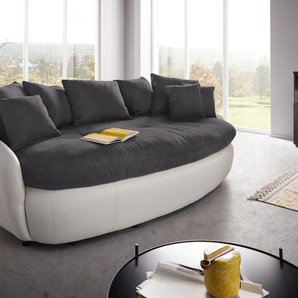 Big-Sofa INOSIGN Aruba Sofas Gr. B/H/T: 238 cm x 79 cm x 140 cm, Microfaser-Feinstruktur, schwarz (black, weiß) XXL Sofas